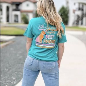 Teal Dogs are a Girl's Best Friend Tee